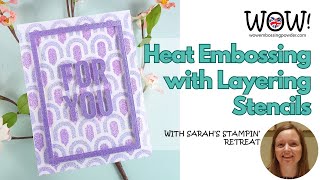 How to Use Embossing Powders with Your Stencils #cardmaking