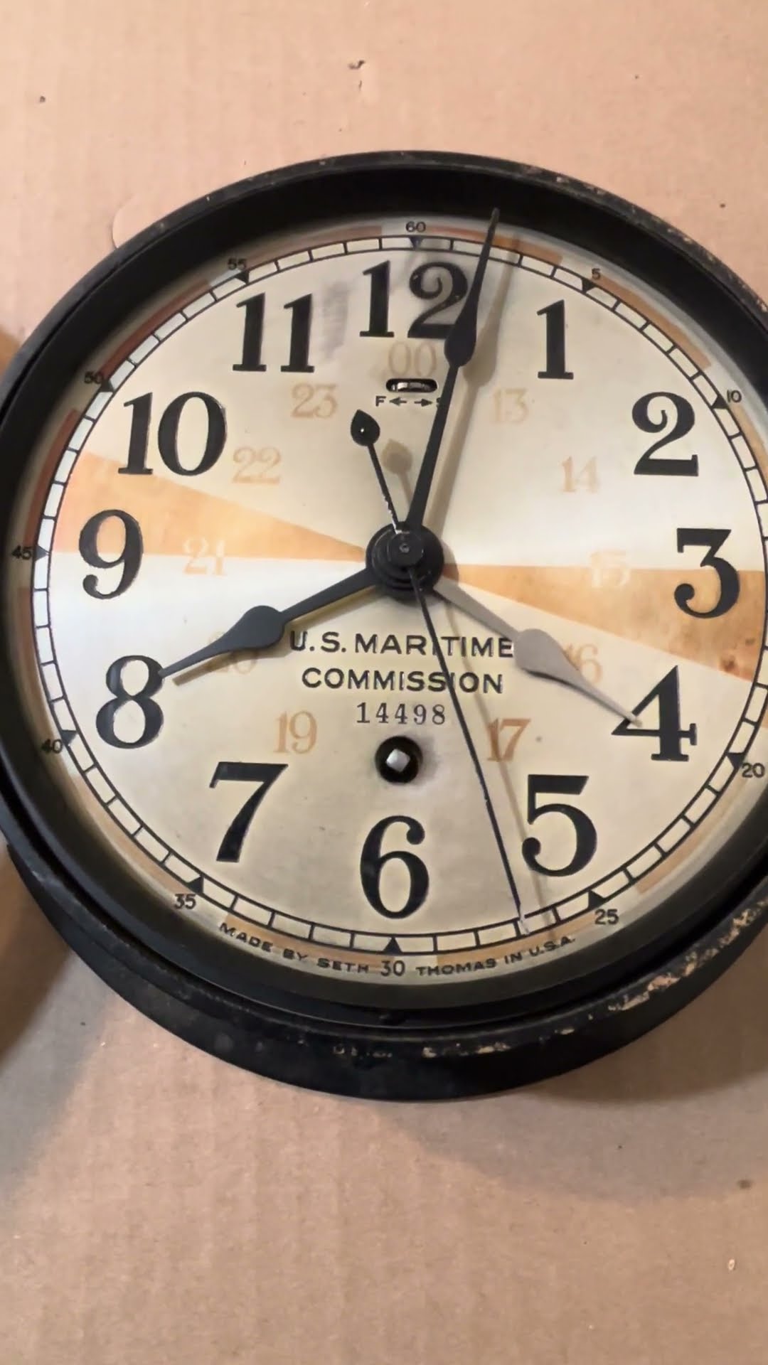 World war 2 vintage Seth Thomas US Maritime Commission Radio Room