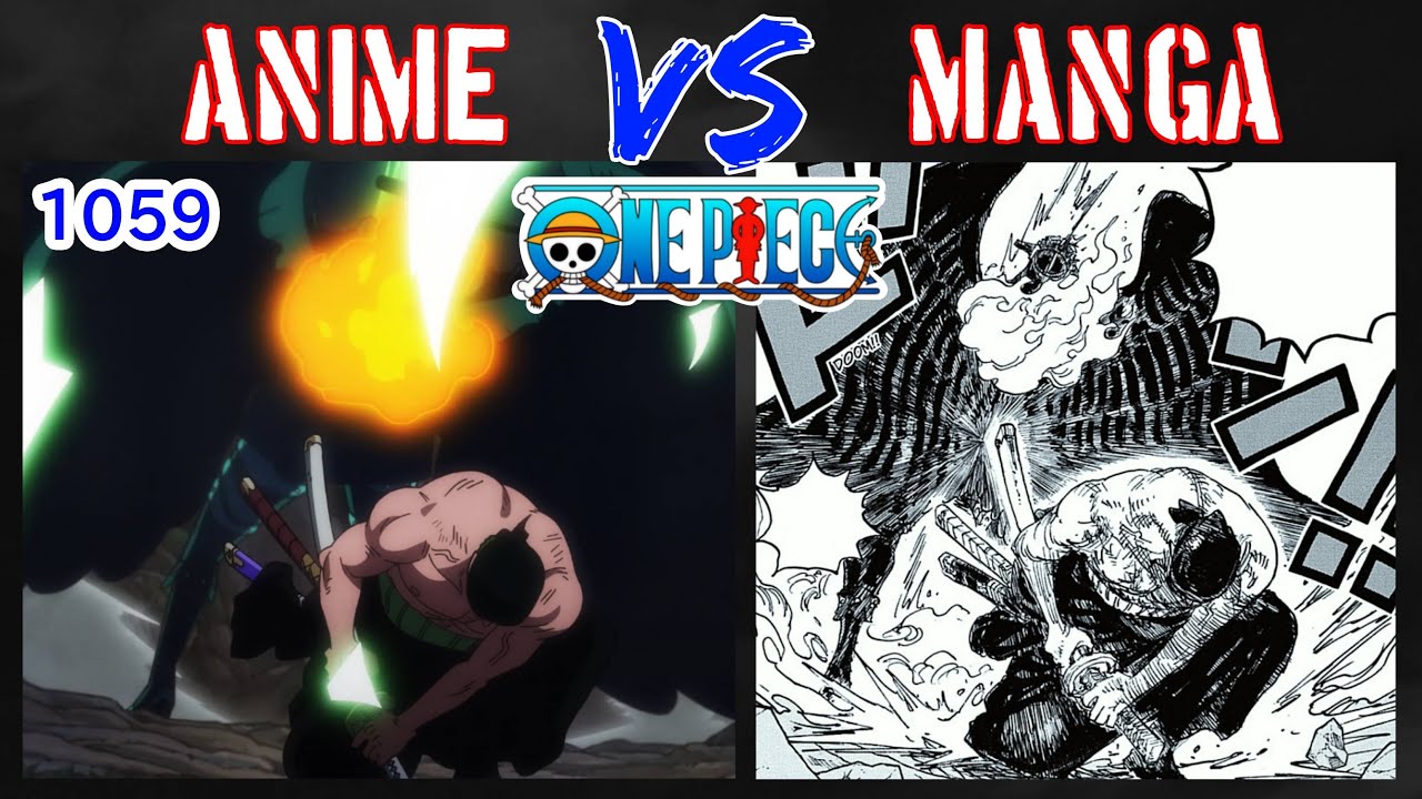 Anime VS Manga  ワンピース - One Piece Episode 1058 