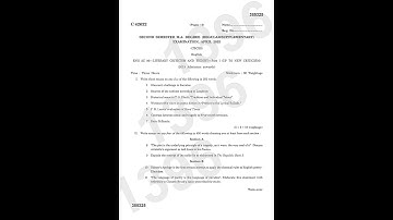 2nd sem | MA English | Calicut university | SDE students | Literary criticism& theory | PY QP | 2023