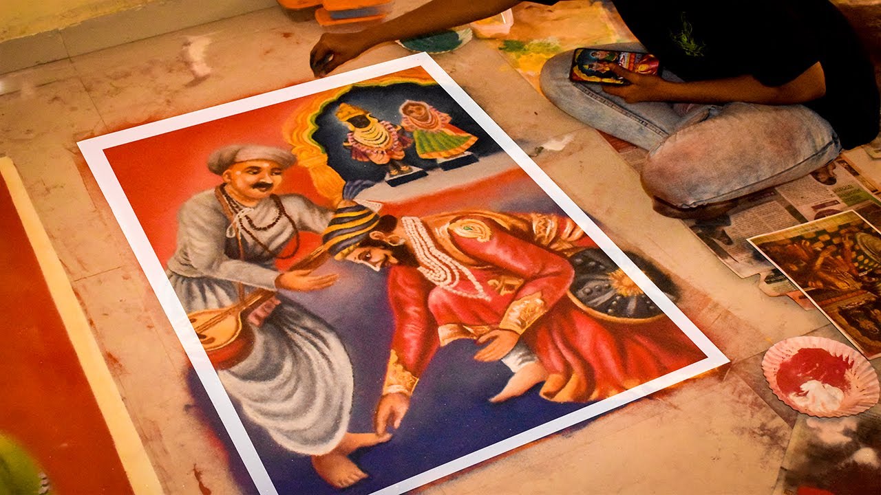 Sant Tukaram Maharaj and Shivaji Maharaj Rangoli 2020 | By Yogeshri Dhamale