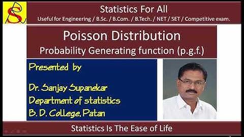Poisson distribution_pgf_mean and variance using pgf