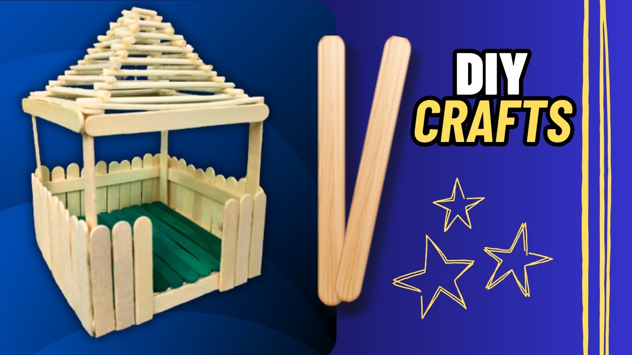 Amazing Build Cute Gazebo From Popsicle Sticks! Satisfying Mini Crafts 