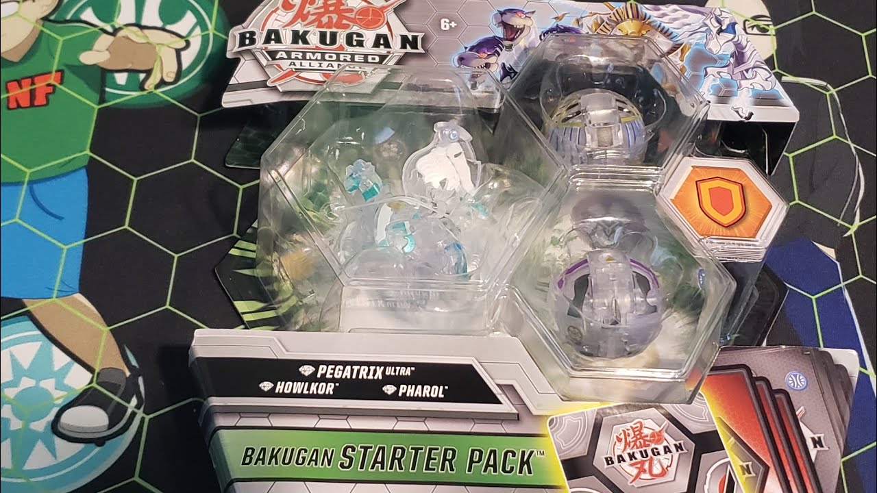 Bakugan Armored Alliance Diamond Pegatrix Ultra Howlkor and Pharol Starter Pack