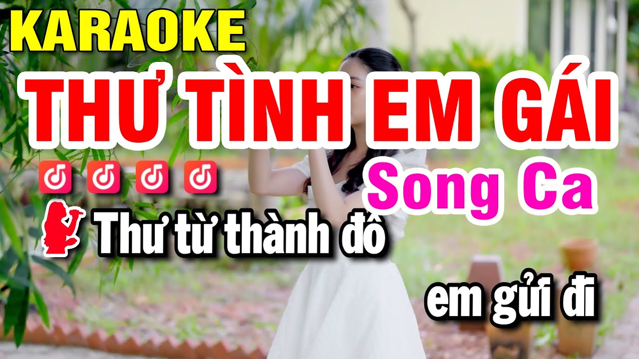 Thư Tình Em Gái Karaoke Song Ca Nhạc Sống | Huỳnh Lê