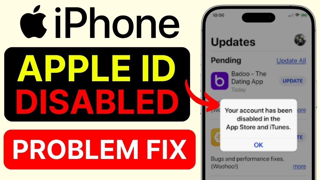 Your Account Has Been Disabled in App Store iPhone | iTunes Account ...