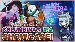 Columbina Lunar Charged Team Showcase with Ifa &amp; Ororon | 4★ Weapons Only | Genshin Impact
