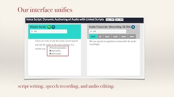 Dynamic Authoring of Audio with Linked Scripts