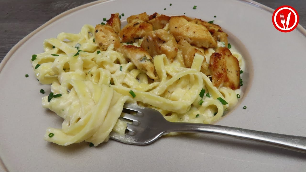 ? Lunch Ideas - Fettuccine Alfredo with Marinated Chicken - YouTube