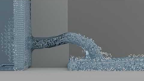 Fluid Flume Flow With Obstacles Simulation