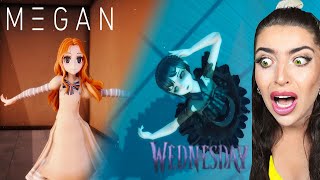 M3gan VS Wednesday.. BUT ANIMATED!? (FUNNIEST DANCE OFF, PART 2!)
