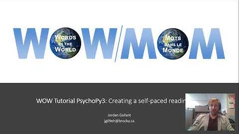 WOW Tutorial PsychoPy3: Self paced reading task