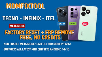 Remove FRP & Factory Reset on Tecno / Infinix / Itel  FREE Android 14 & 15 Latest Security Supported