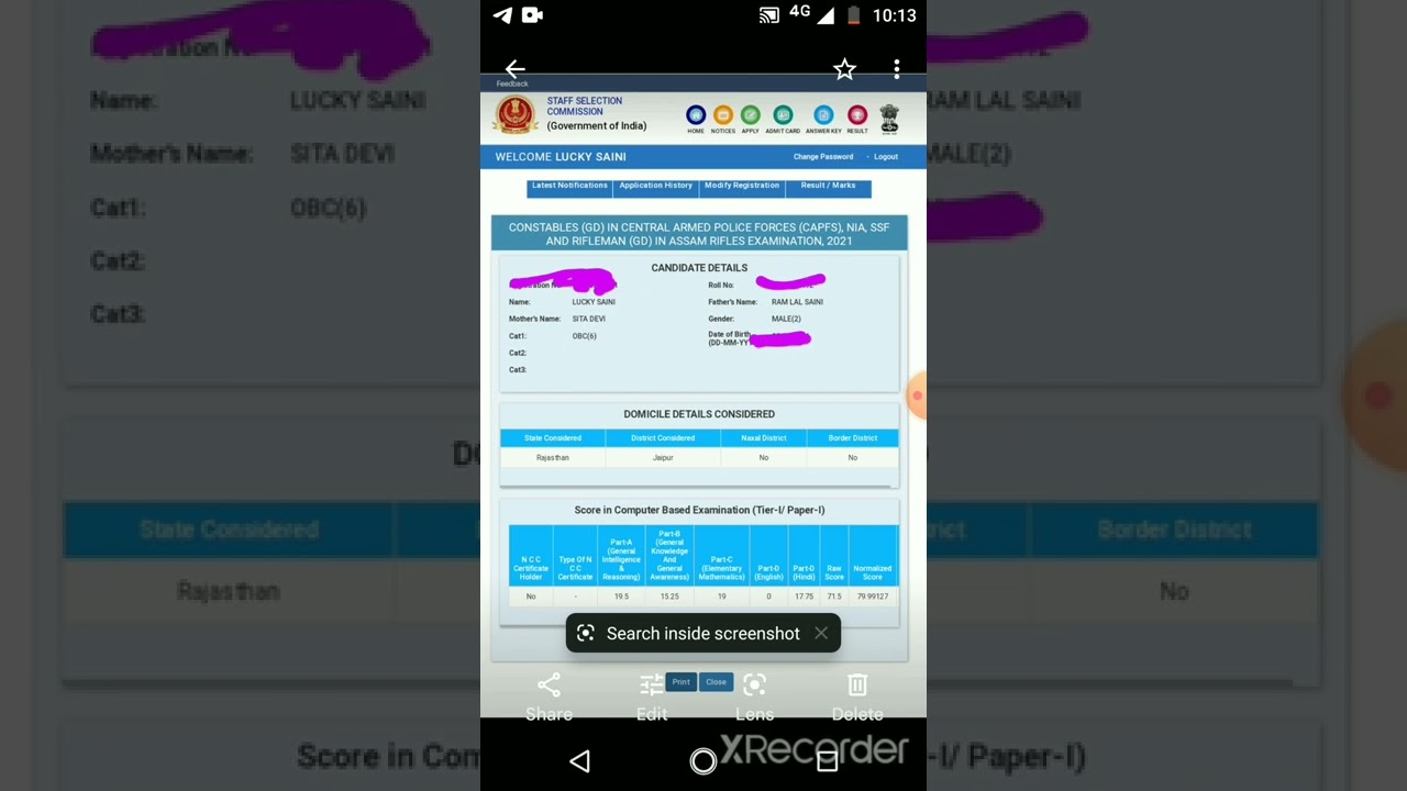 ssc gd 2021 normalisation marks