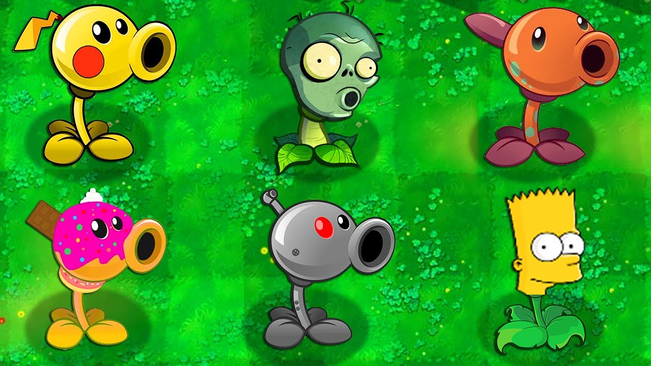 100 All PEASHOOTER Plants VS All Zombotany Plants vs Zombies Mod