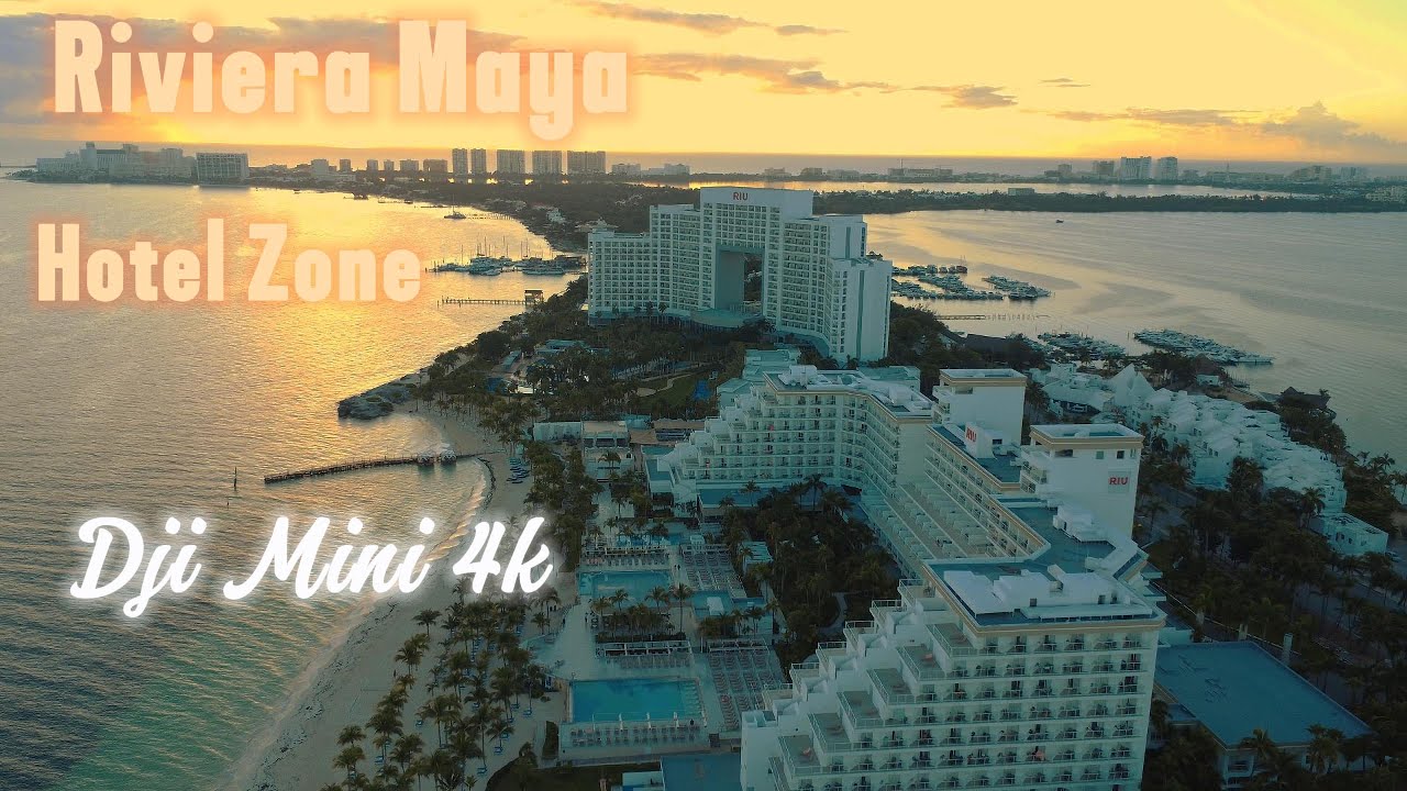 DJI MINI 4K CINEMATIC FLIGHT OVER RIVIERA MAYA HOTEL ZONE
