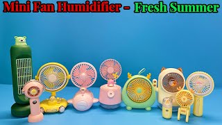 Mini Fan Humidifier  Air Conditioner WaterSpray Fashion USB Fan | Unboxing And Review