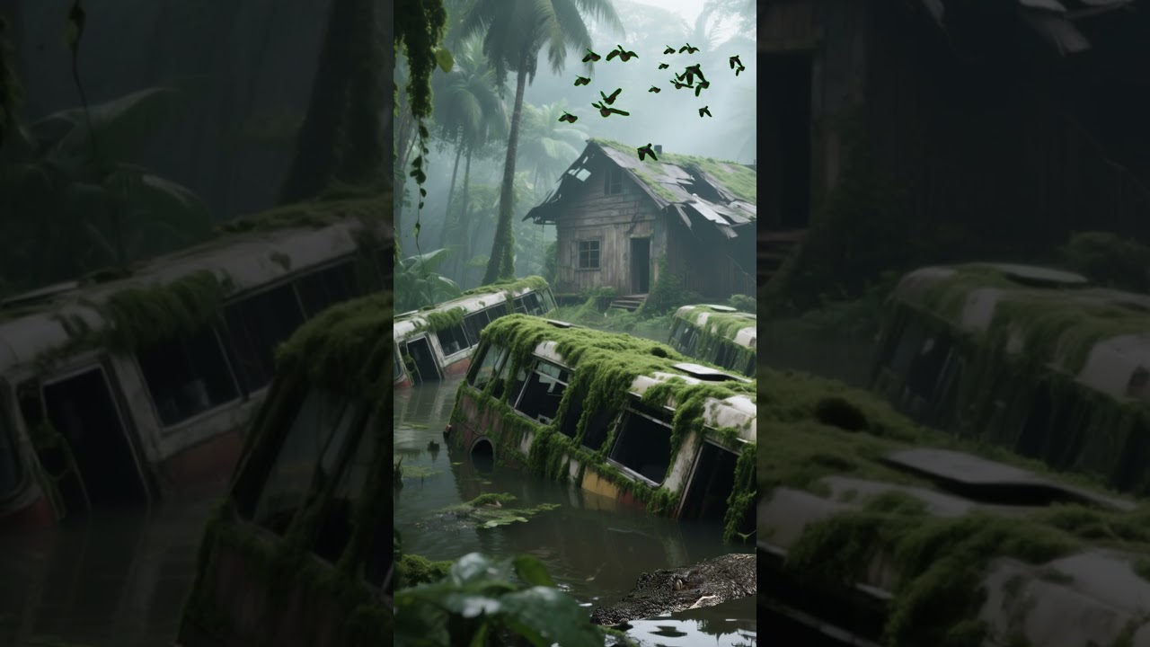 Moss-Covered Village Lost in the Jungle 🌿🚌 | Abandoned Mystery 
