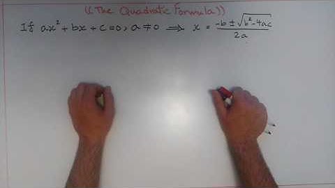 IB Math 11: The Quadratic Formula