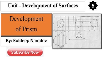 Development of surfaces (5)| Development of surfaces in engineering drawing | Development of prism