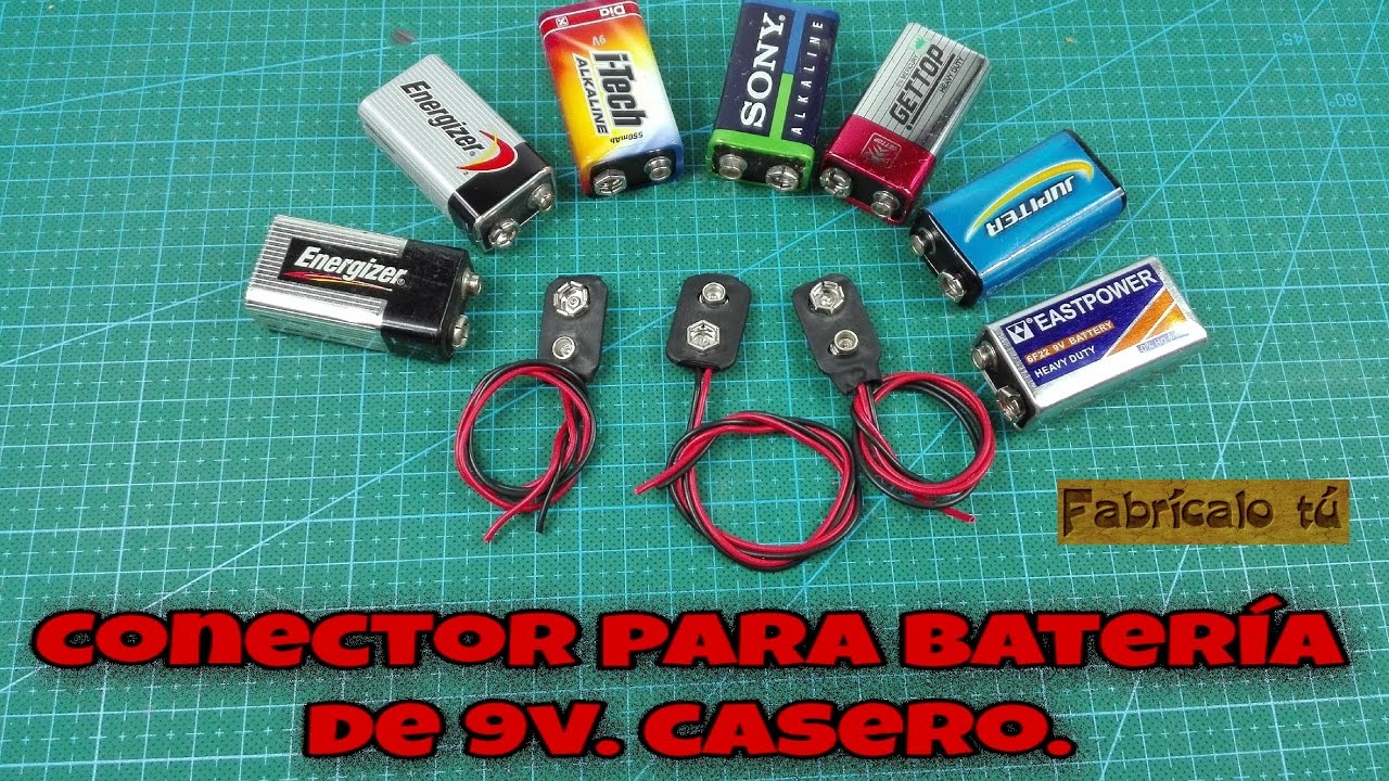 Conectores de clip de contacto para pilas de 9V