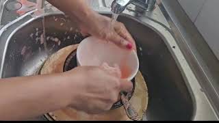 Satisfying ASMR Dish Washing 🫧 | Orange Soap, Foamy Bubbles &amp; Cleaning Sounds