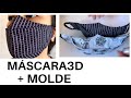 MÁSCARA 3D ADULTO , INFANTIL + MOLDE - MÁSCARA PROTETORA - DIY - Risoleta