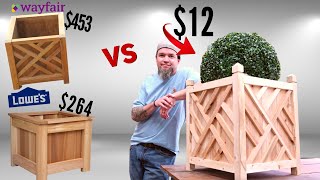 DIY XL Picket Planter  Low Cost High Profit  Make Money Woodworking  Mothers Day Ideas