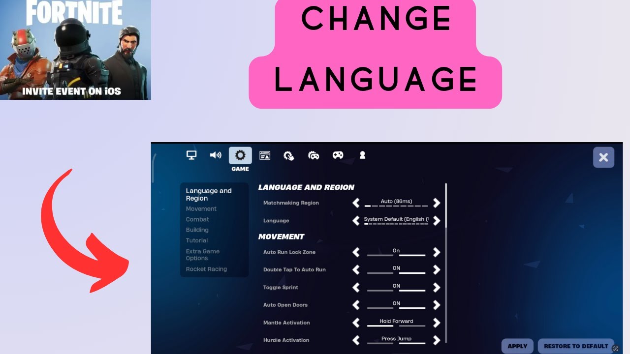 Fortnite Code Language How to Change Language in Fortnite Mobile - YouTube