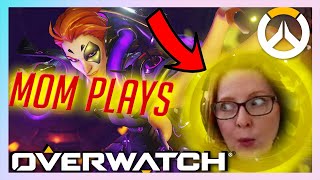 My mom plays OVERWATCH for the first time