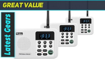 Wuloo Intercoms Wireless for Home 1 Mile Range 22 Channel 100 Digital Code Display Screen,