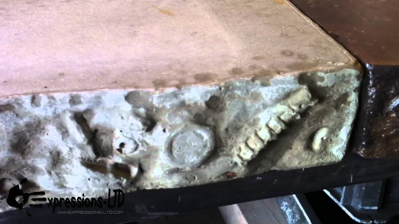 Concrete Countertop Edge Nuts and Bolts Workshop Detail - YouTube
