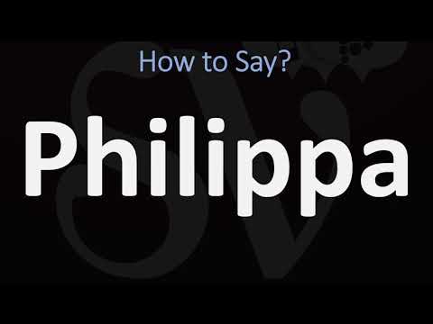 Vídeo: O que significa philippa em inglês?