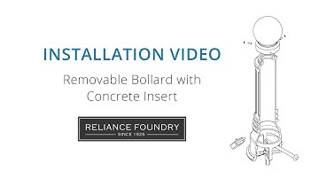 How to Install Removable Bollards with Concrete Inserts (animation)