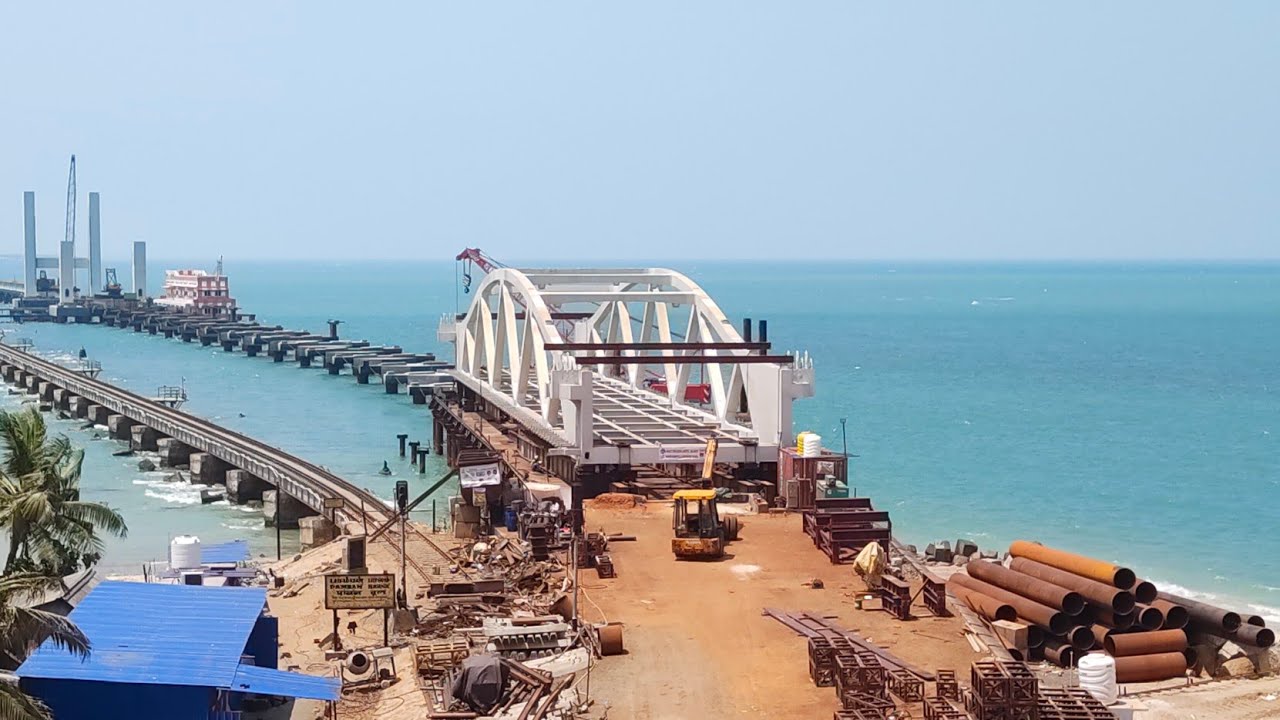 New Pamban Bridge Full Work Latest Update || India's First Vertical Lift Bridge Work Latest Update