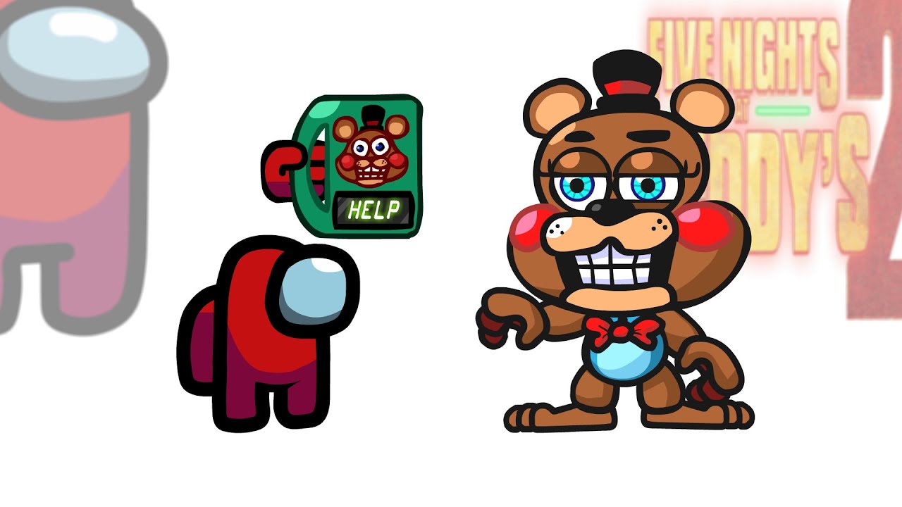 Mini Crewmate Kills Five Nights at Freddy's 2 Movie Characters | Among Us