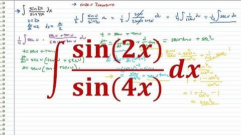 The Integral of sin(2x)/sin(4x)
