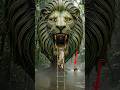 I Built a Giant Lion House… Then a Real Lion Came 😳🦁 #bamboo #viral #trending
