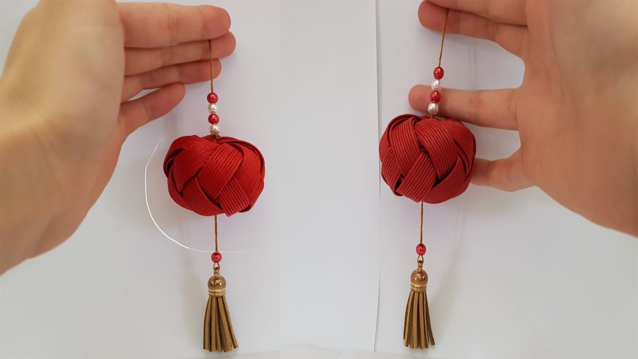 クラフトバンドで「幸い球》簡単作ります。lucky ball !!!