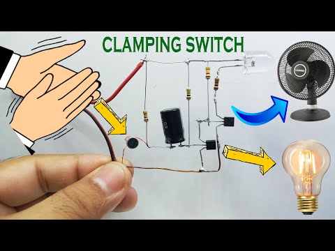 Simple clap switch circuit using bc547 transistor-home automation
