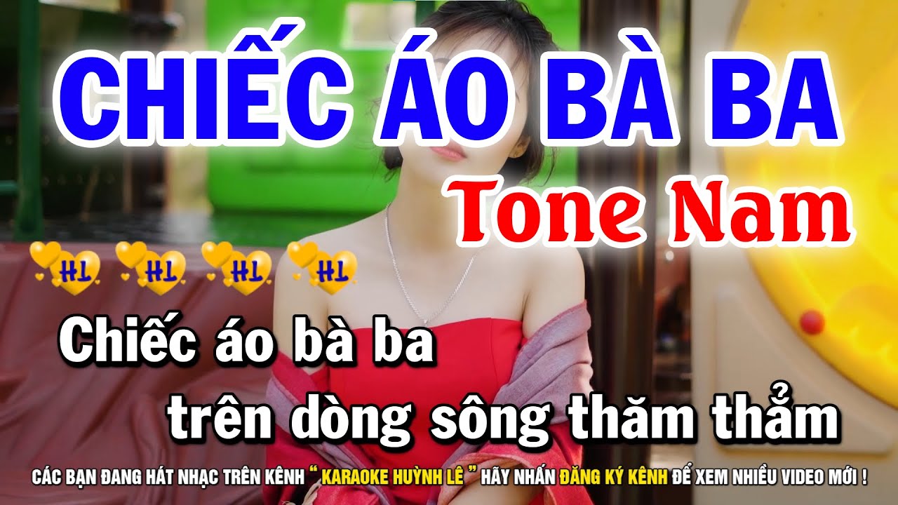 Karaoke Chiếc Áo Bà Ba - Tone Nam C#m | Nhạc Sống Dễ... - youtube
