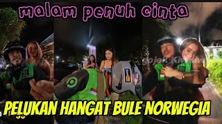 Pelukan hangat bule cantik dari Norwegia - ojol bali
