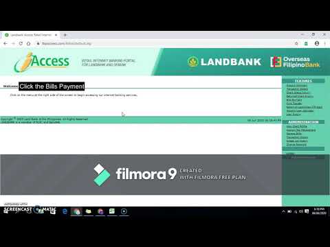 DCWD Online Payment Thru Landbank iAccess website