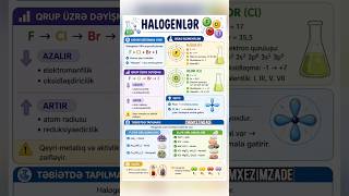 ✅Halogenlər | Vacib Qeydlər-1 | #halogenlər #kimya #kəşfet #testtoplusu2025 #xlor #ilkanlayışlar