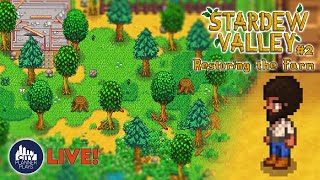 Working from 6am to 2am to restore a farm in Stardew Valley.... LIVE!  |  ep. 2