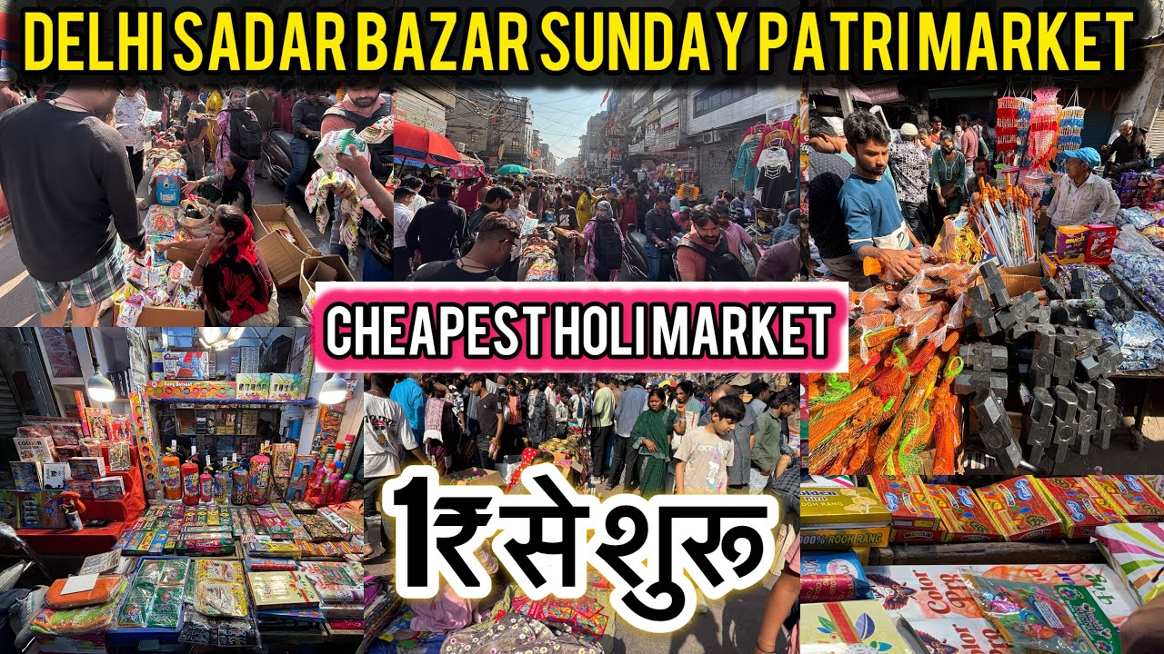 Cheapest Holi Market | Exploring Gulal, Holi 2026 Colour,Pichkari,Balloon ₹2 RS holi stash😱 Delhi 