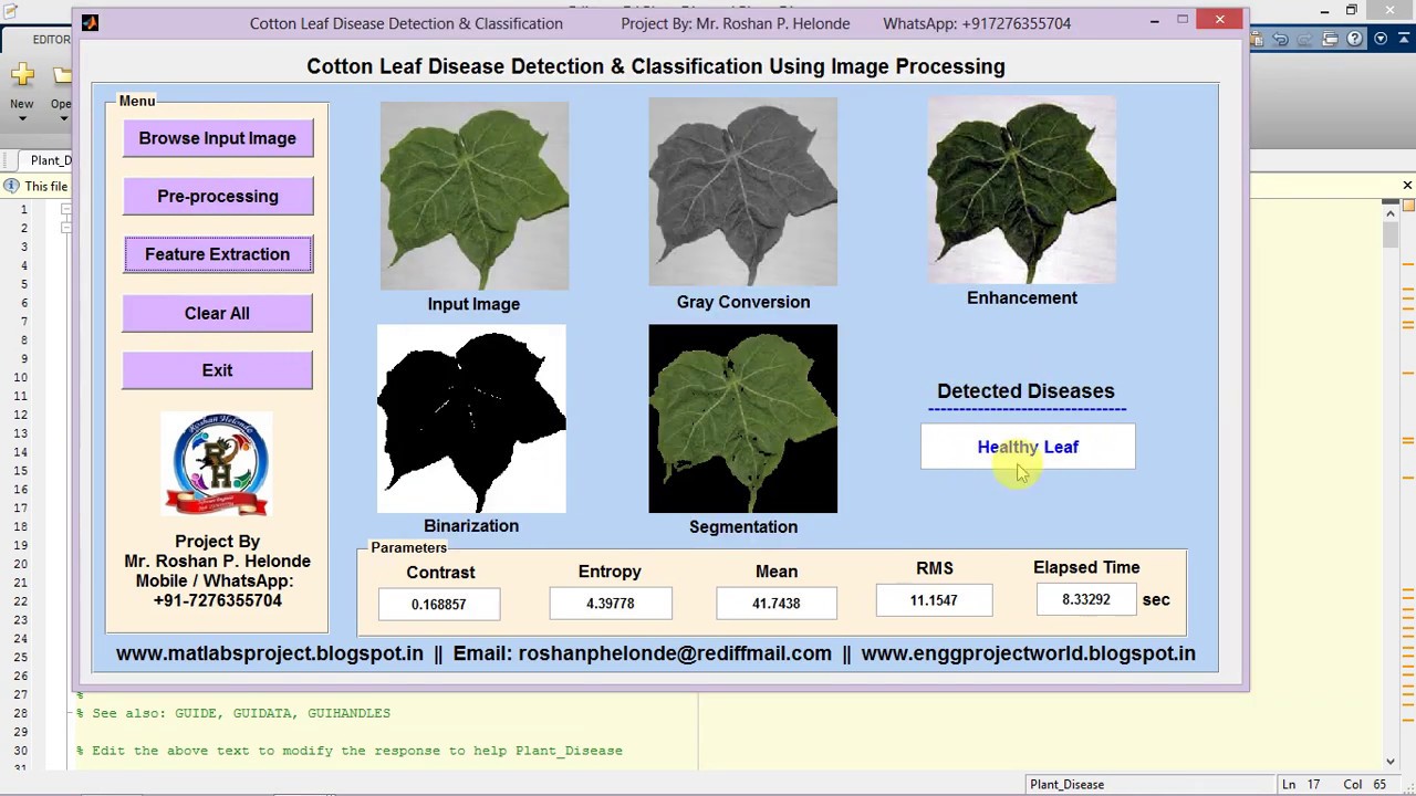 Matlab Code For Cotton Leaf Disease Detection And Classification Using Matlab Code For Cotton Leaf Disease Detection And Classification Using