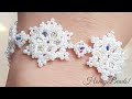 Bracelet beading tutorial, 'Let it Snowflake' Bracelet, Christmas Snowflake Bracelet, by HoneyBeads1