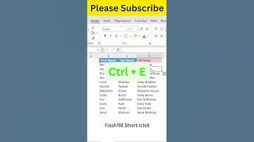 Excel Shortcut to Combine Names Instantly | Ctrl + E Flash Fill Trick #Excel #Shorts #AXShorts