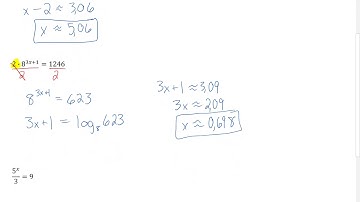 Équations exponentielles (avec logarithmes)
